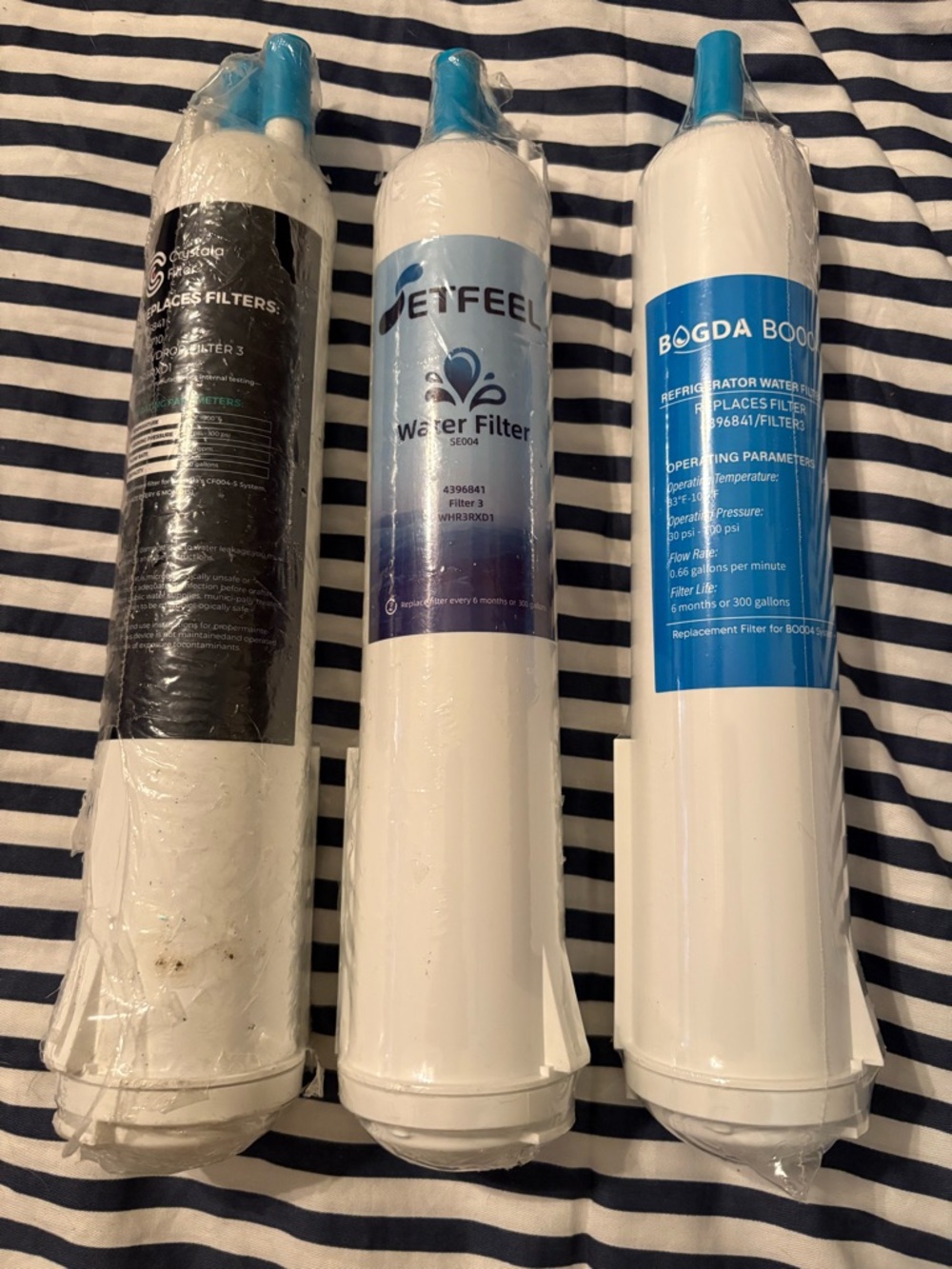 Set of 4 Inline Refrigerator Water Filters. 4396841